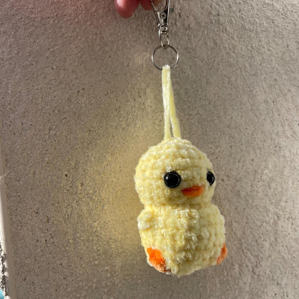 Porte-clés poussin en crochet fait main