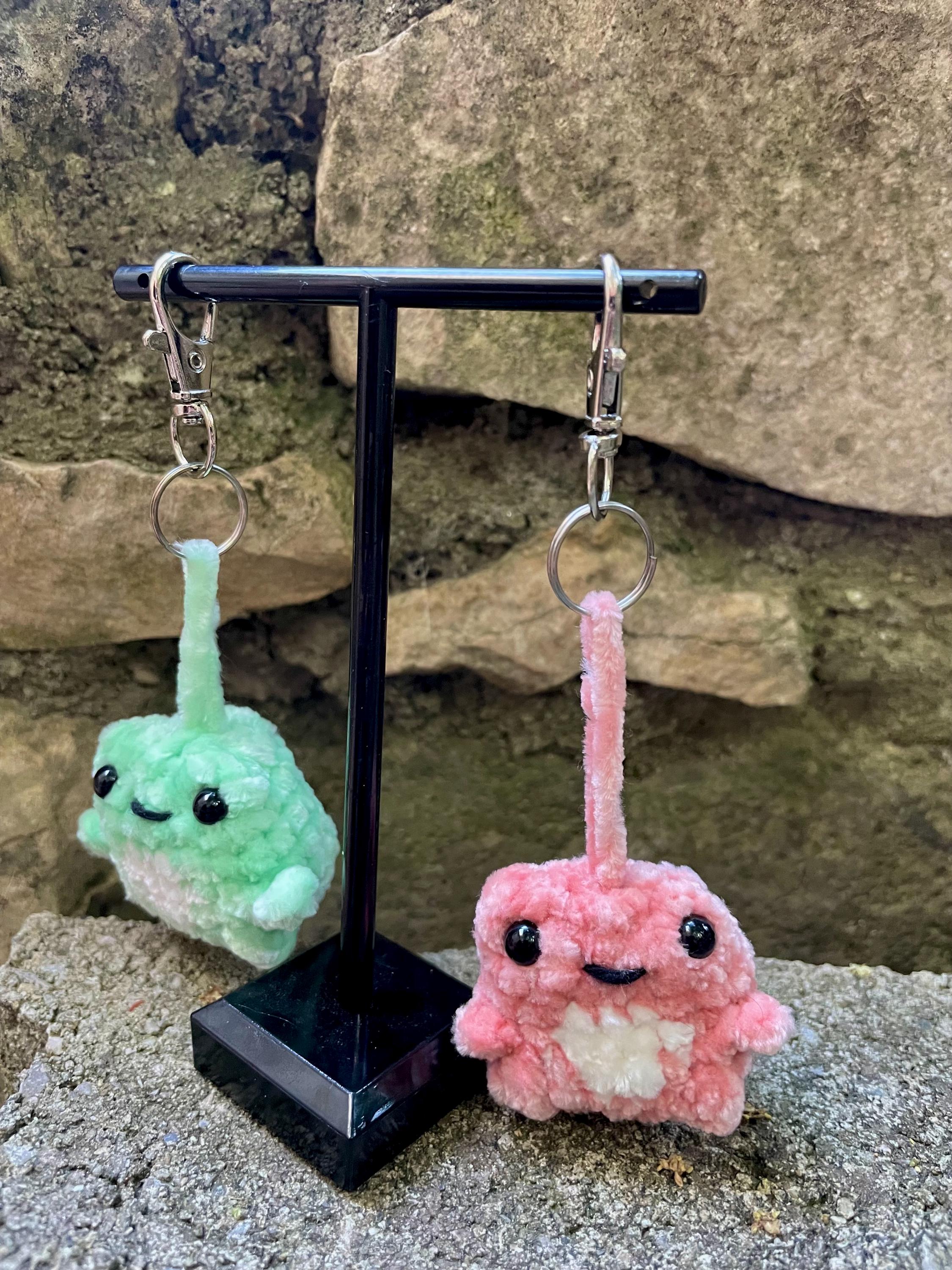 Porte-clé grenouille mignonne en crochet