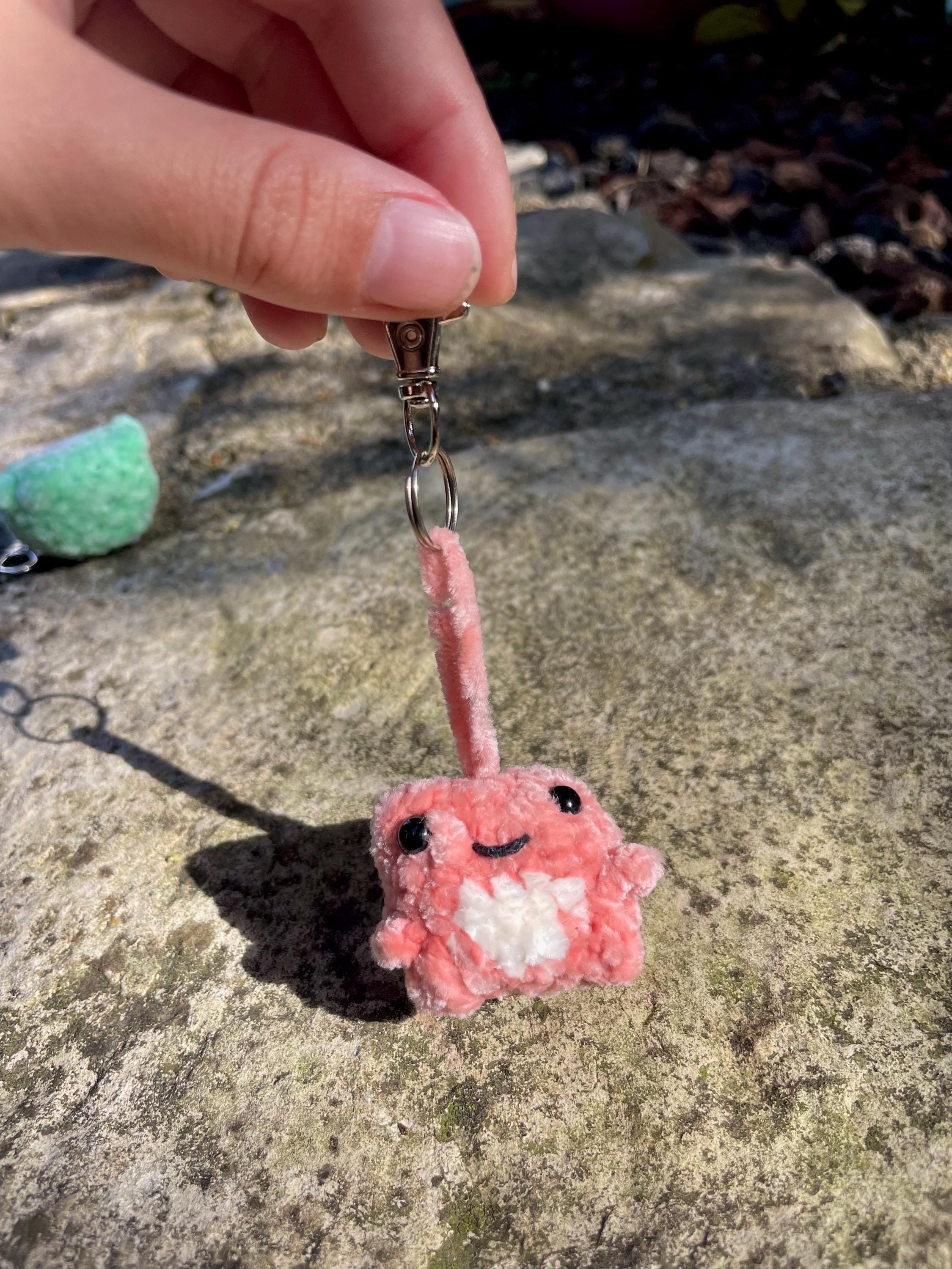 Porte-clé grenouille mignonne en crochet