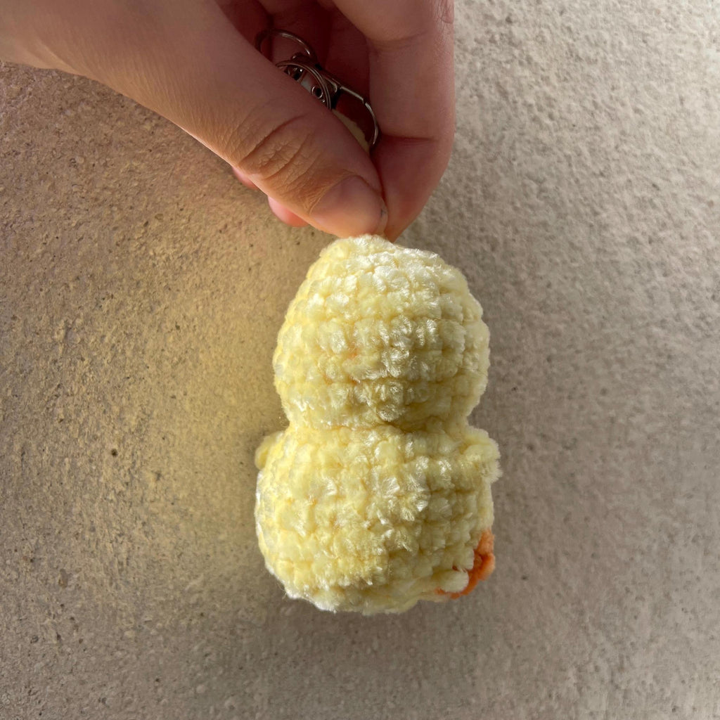 Porte-clés poussin en crochet fait main