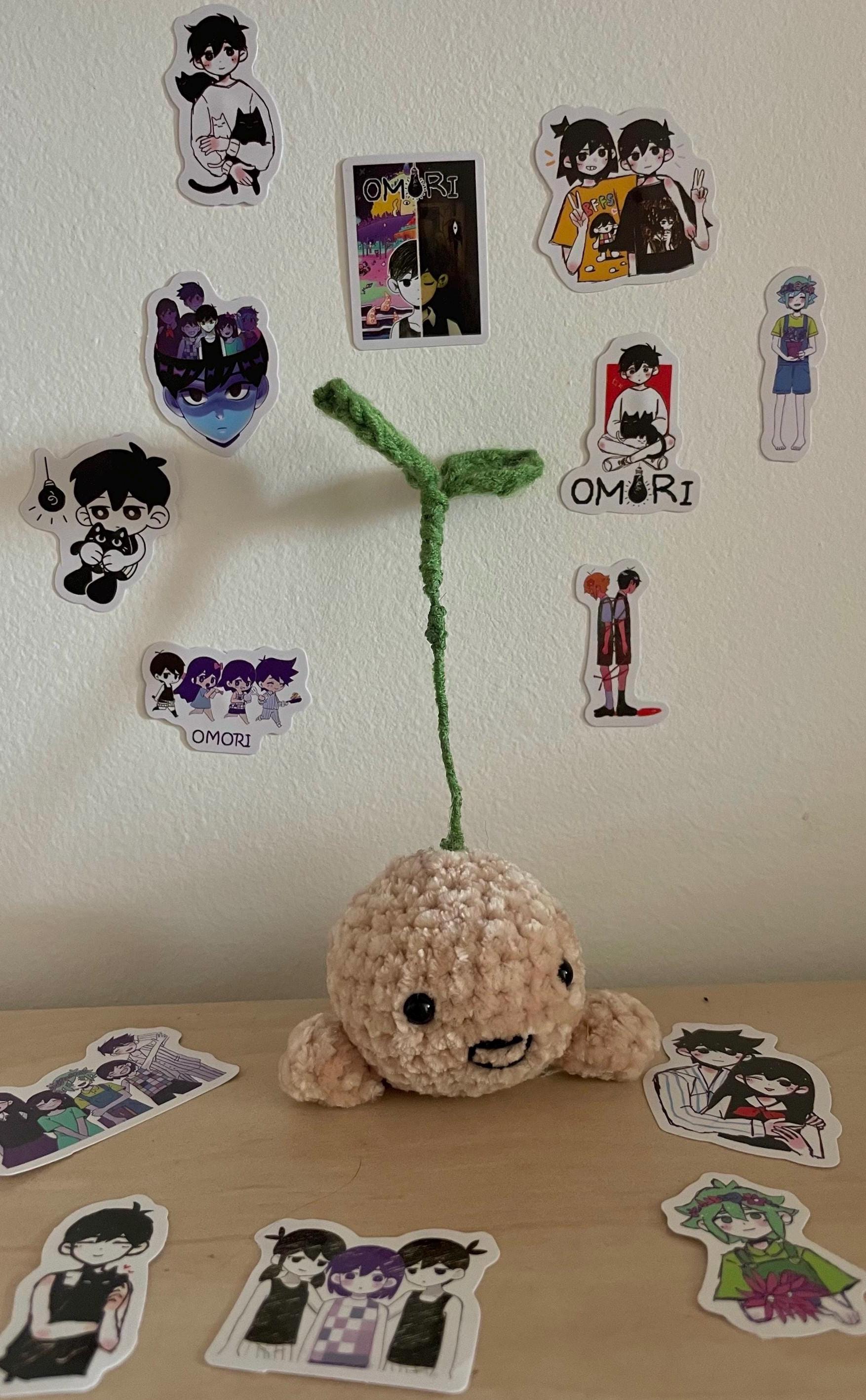 Sprout Mole en crochet – peluche inspirée du jeu vidéo Omori