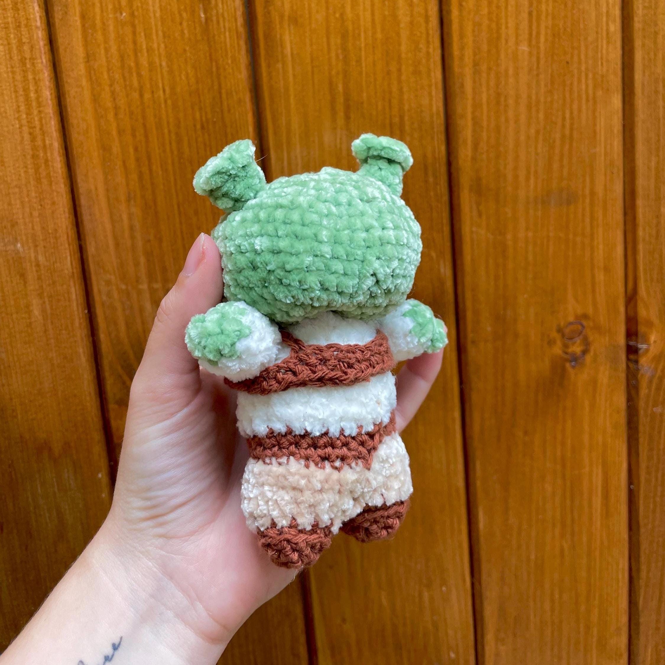 Ogre vert des marais en crochet fait main – Peluche Amigurumi