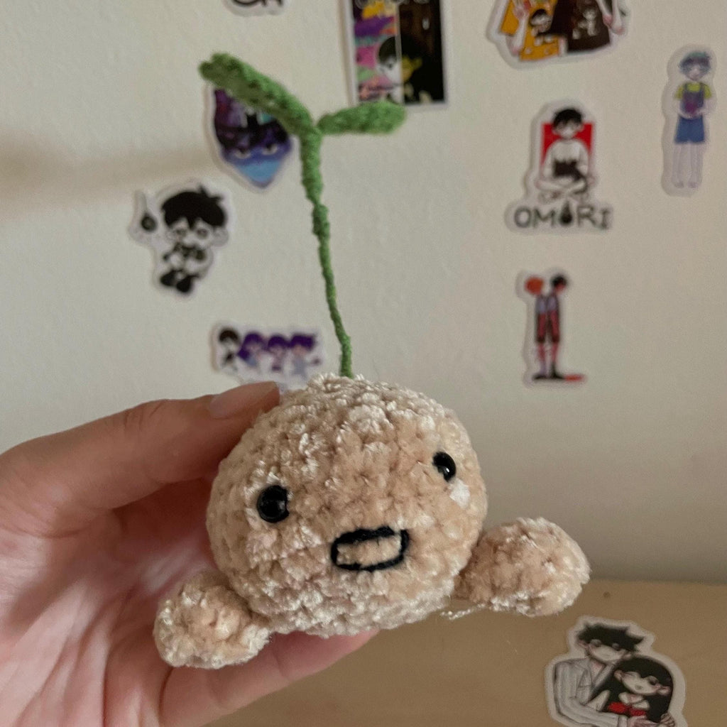 Sprout Mole en crochet – peluche inspirée du jeu vidéo Omori