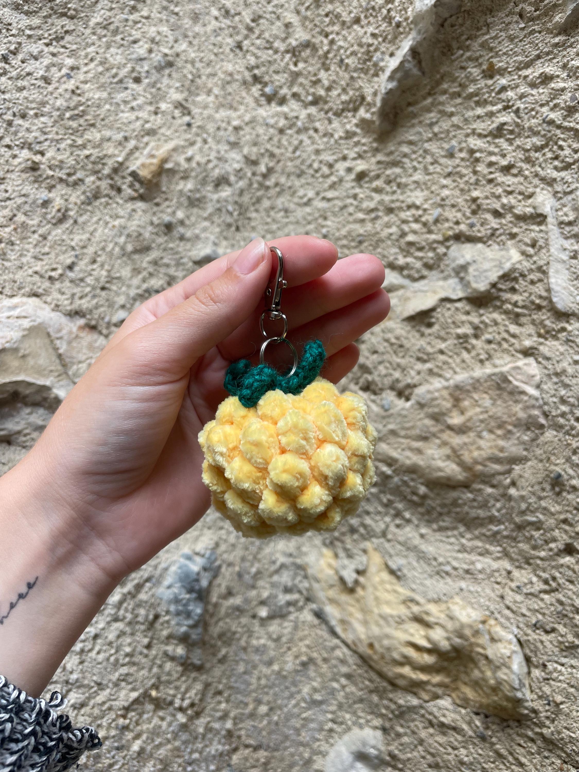 Porte-clé fruit au crochet - Cerise, pastèque citron, pêche, ananas