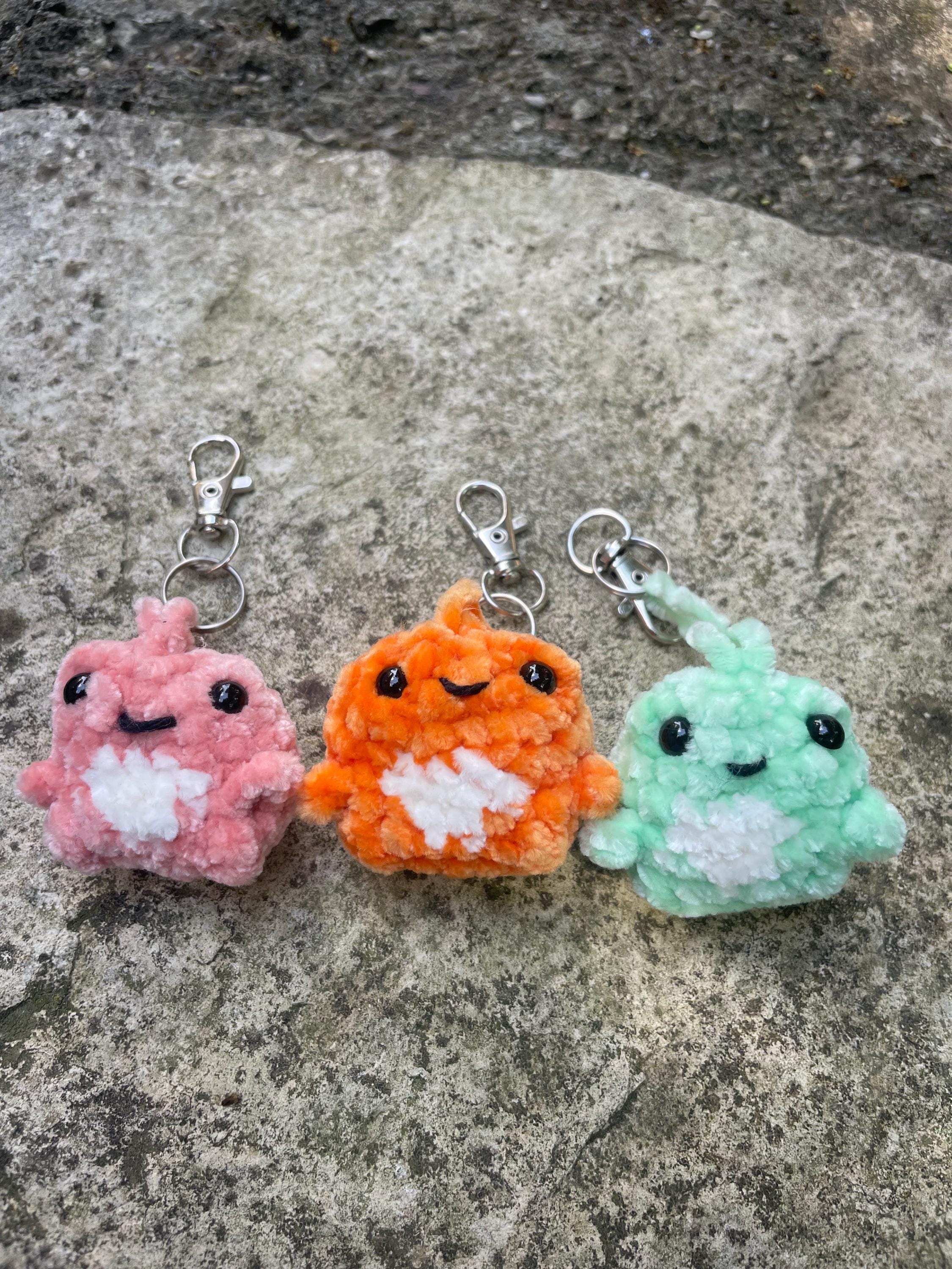 Porte-clé grenouille mignonne en crochet