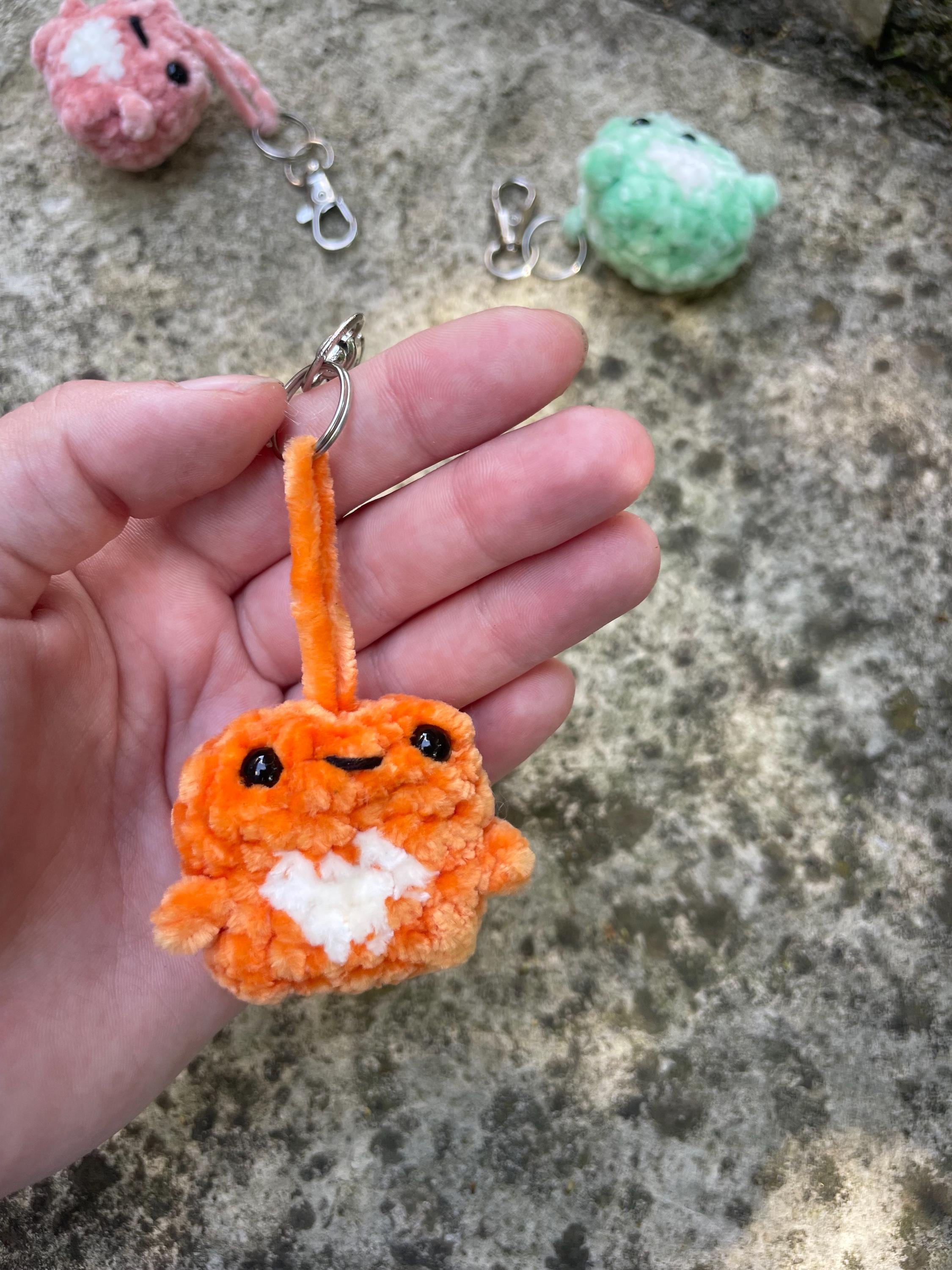 Porte-clé grenouille mignonne en crochet